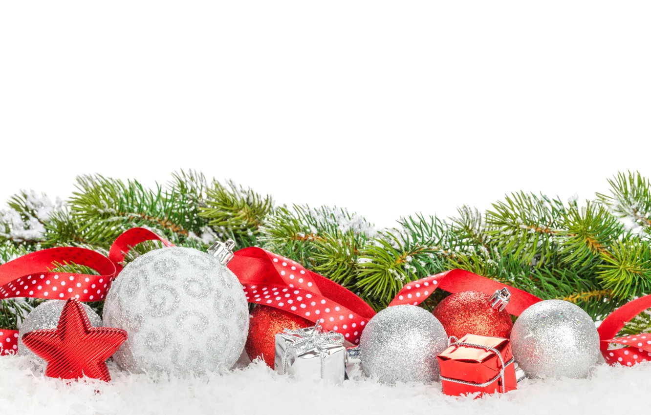 Photo wallpaper balls, decoration, holiday, new year, Christmas, Christmas, New Year