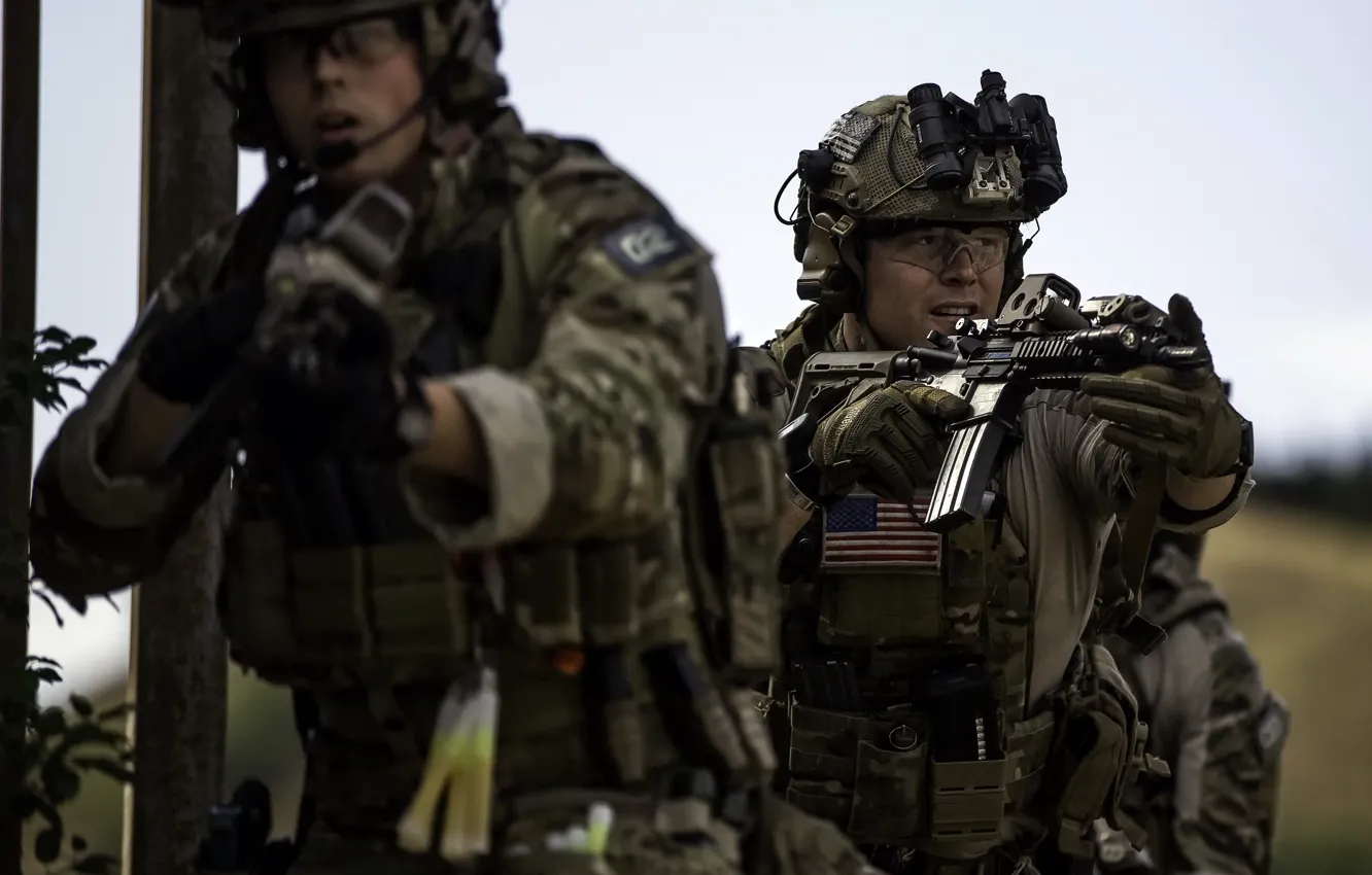 Photo wallpaper weapons, army, soldiers