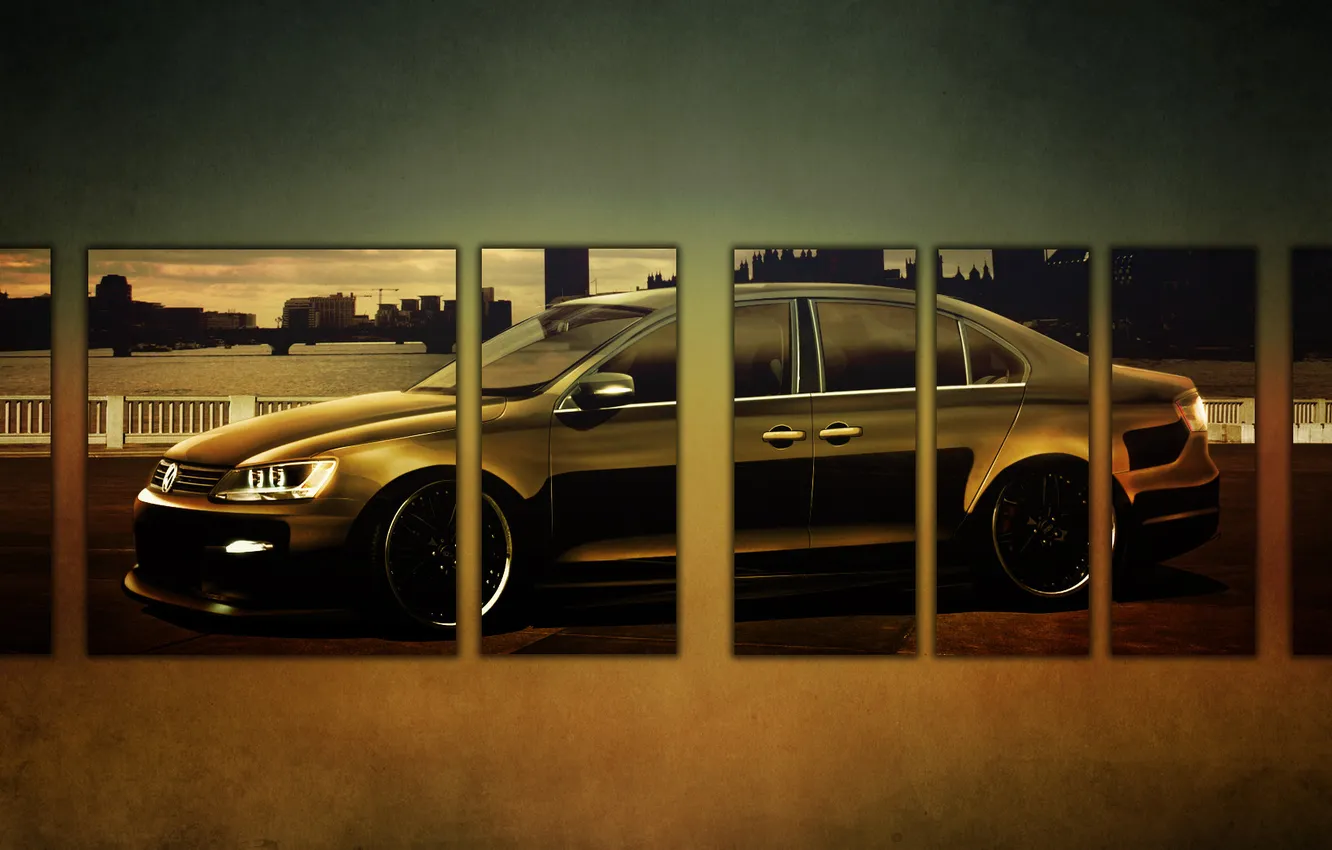 Photo wallpaper Volkswagen, car, handsome