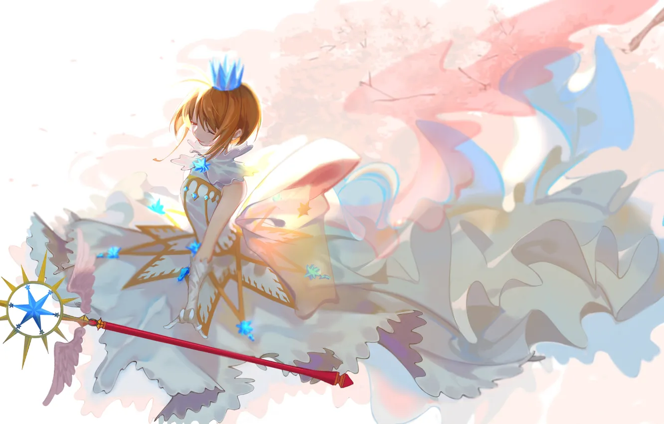 Photo wallpaper girl, wings, Card Captor Sakura, Sakura - collector cards