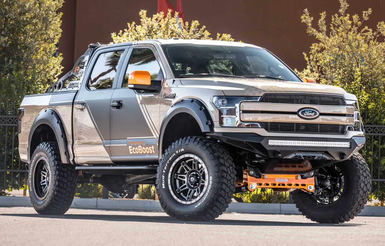 Photo wallpaper Ford, pickup, F-150, 2017, CJ Pony Parts, SEMA 2017