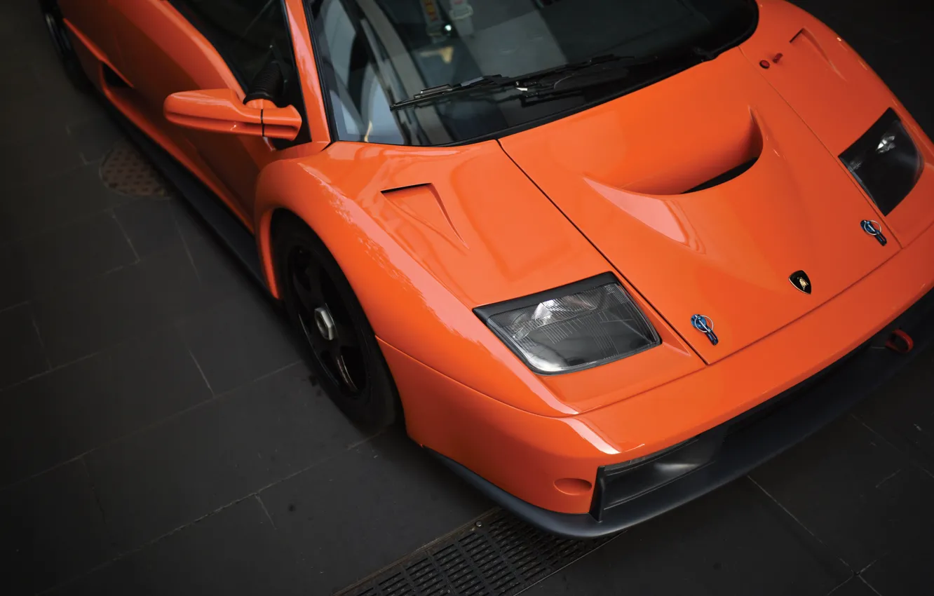 Photo wallpaper Lamborghini, orange, Diablo, Lamborghini Diablo GTR