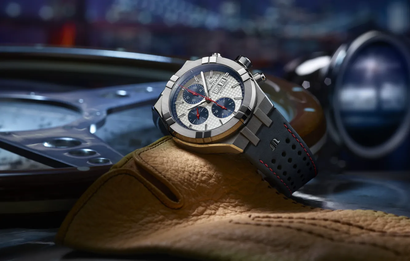 Photo wallpaper Swiss Luxury Watches, Swiss wrist watches luxury, analog watch, Maurice Lacroix, Maurice Lacroix AIKON Automatic …