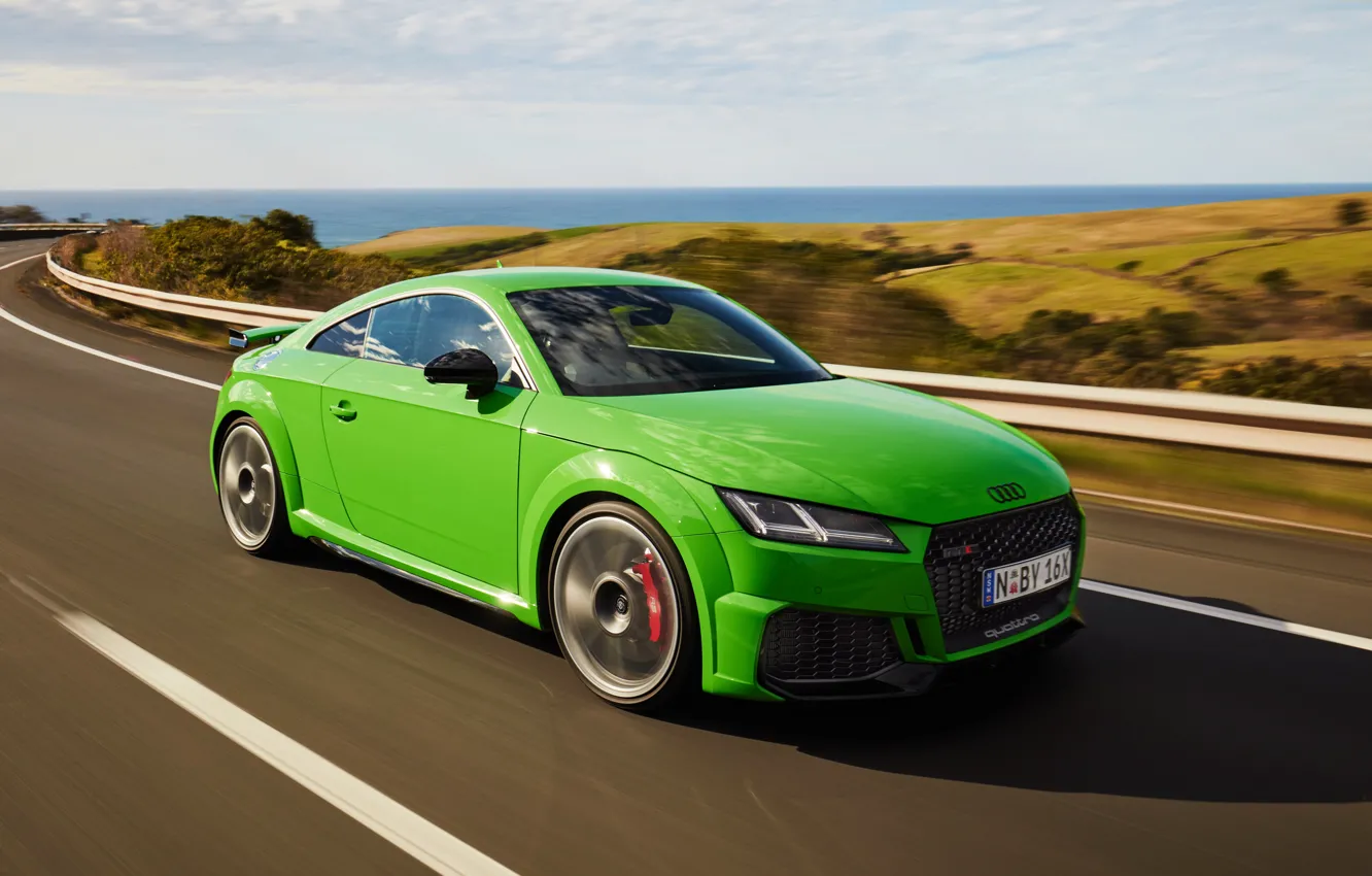 Photo wallpaper Audi, green, TT, Audi TT RS Coupe