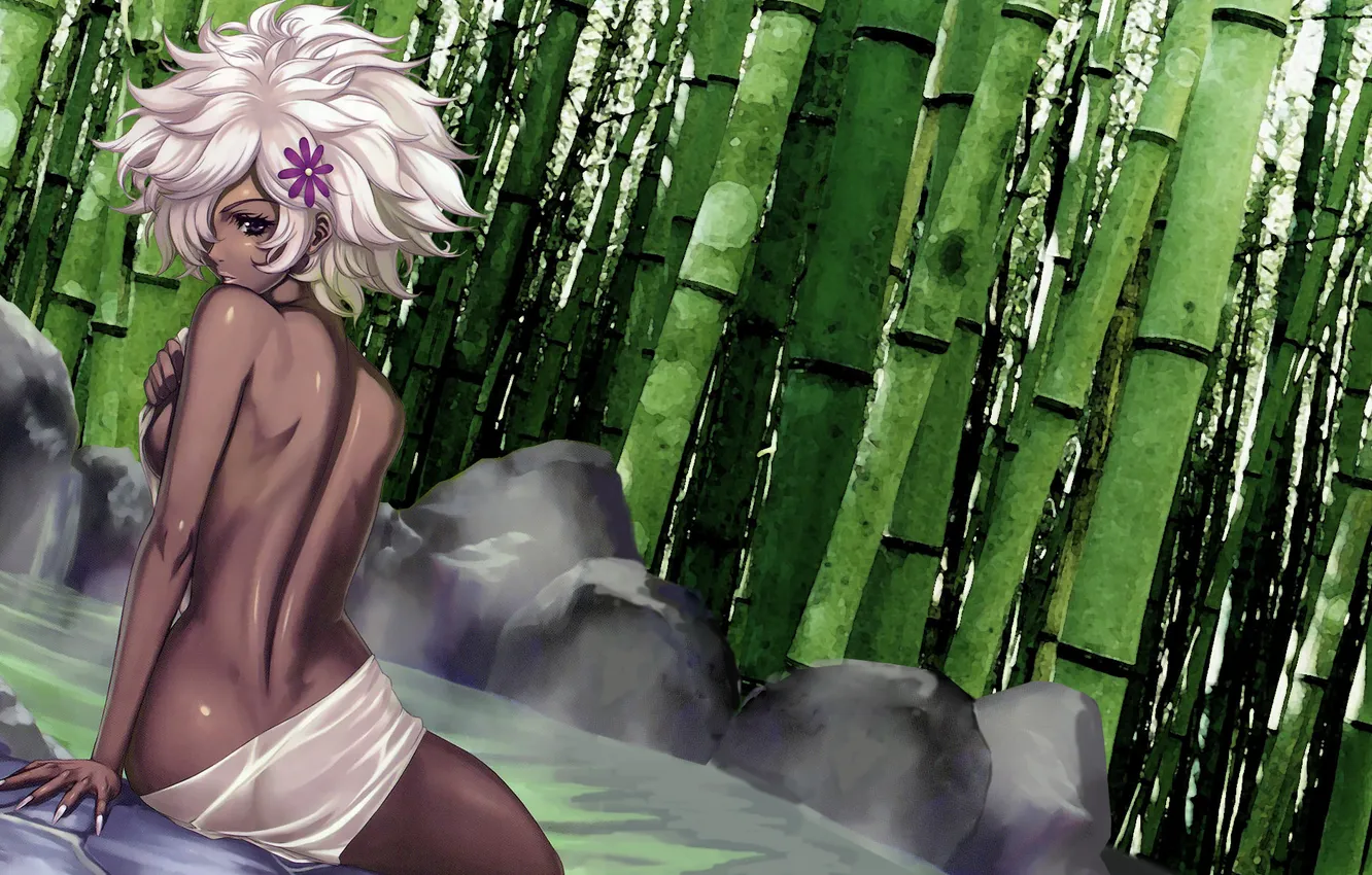 Photo wallpaper girl, Wallpaper, jungle