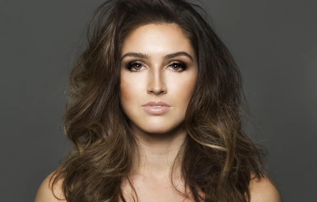 Photo wallpaper girl, makeup, curls