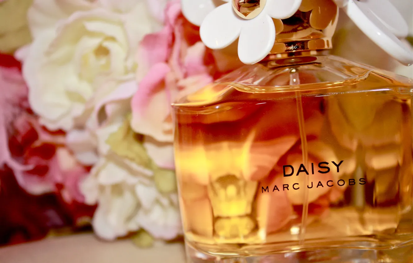 Photo wallpaper perfume, bottle, aroma, daisy, marc jacobs, perfume