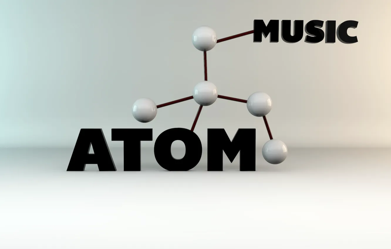 Photo wallpaper Music, molecule, Atom