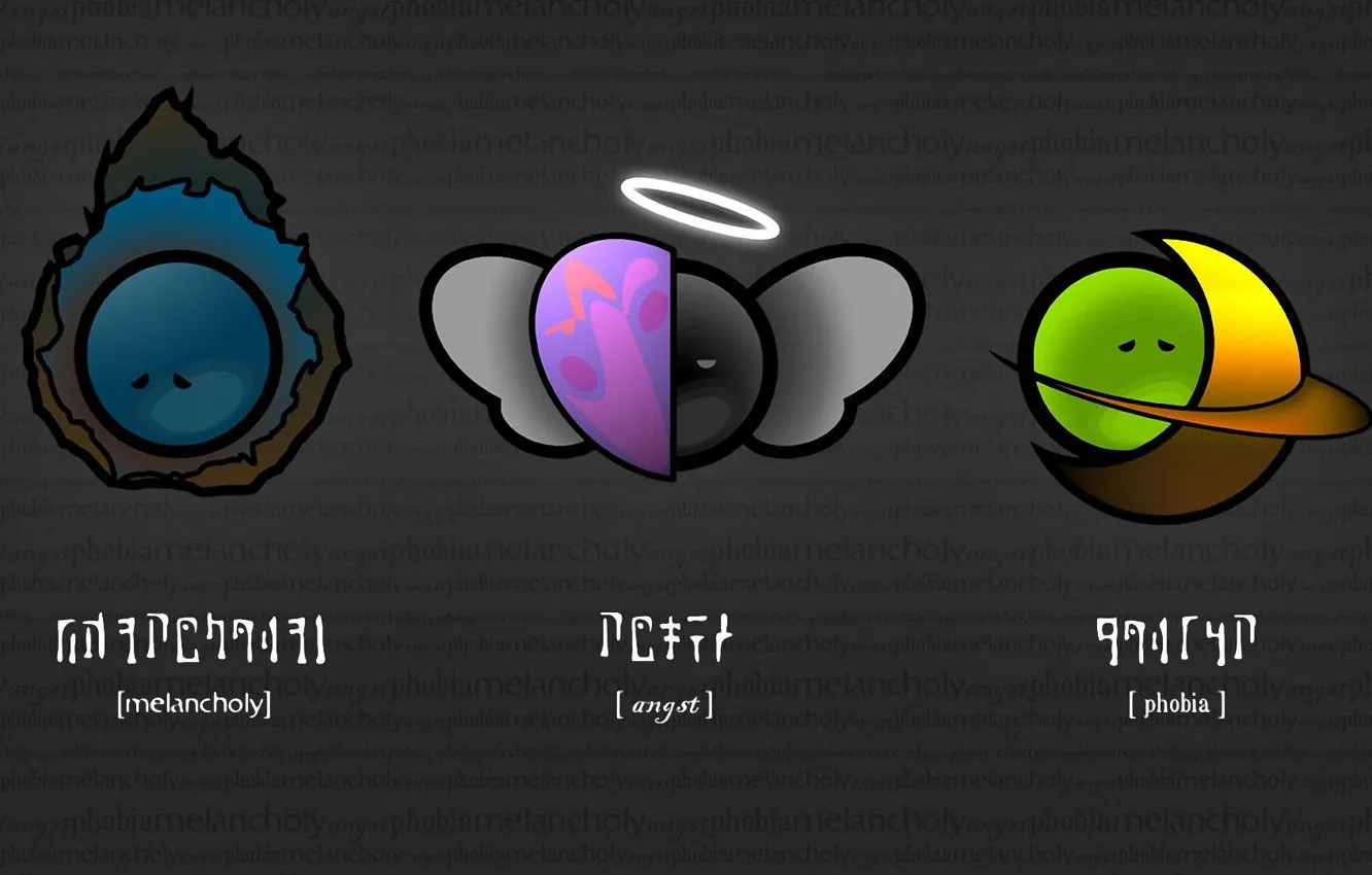 Photo wallpaper mood, minimalism, smile, smiley, longing, phobias, melancholy