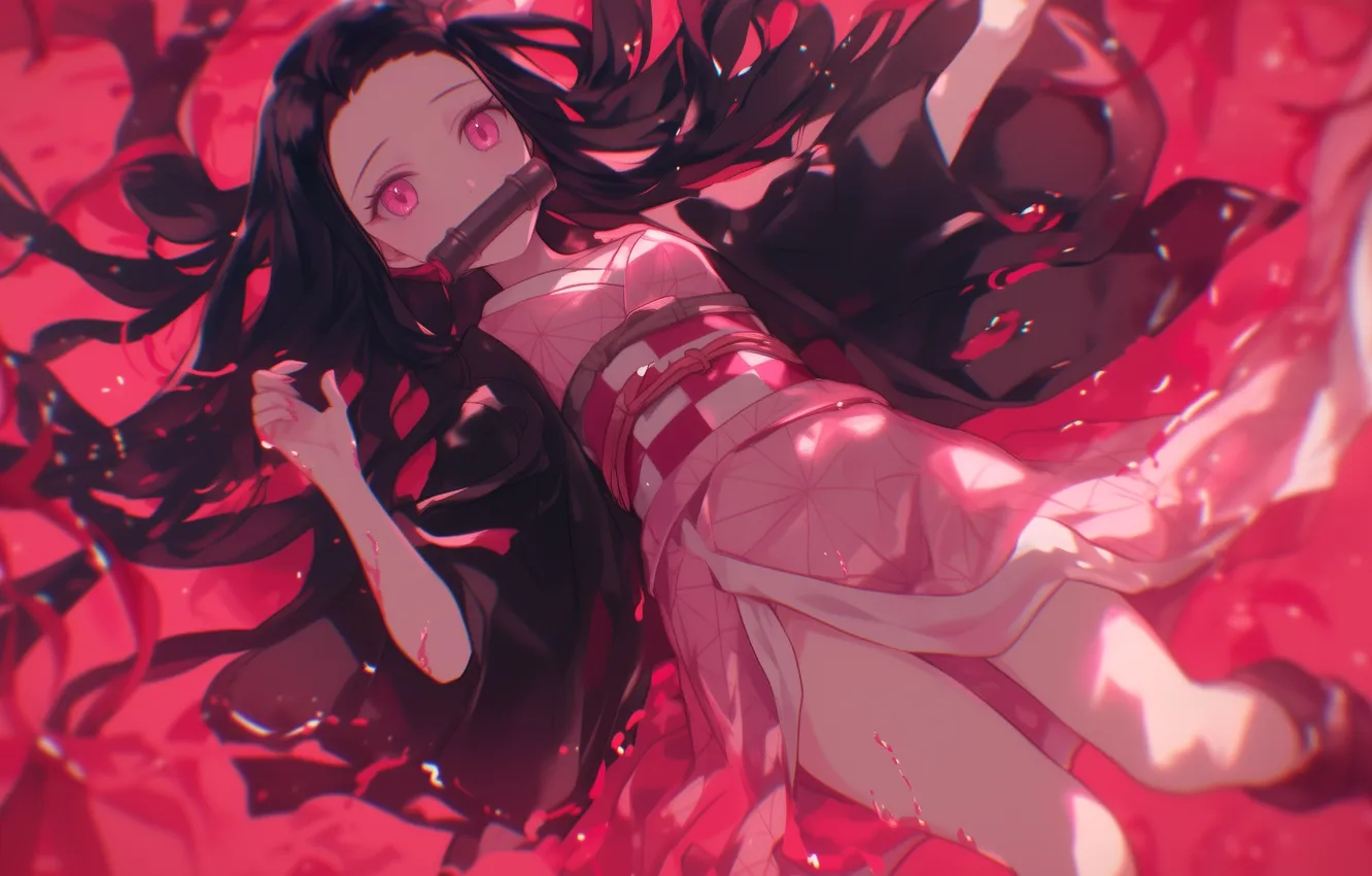 Photo wallpaper demon slayer, Nezuko Kamado, The Blade Cleaves Demons, Nasuko Of Kamado, Nezuko