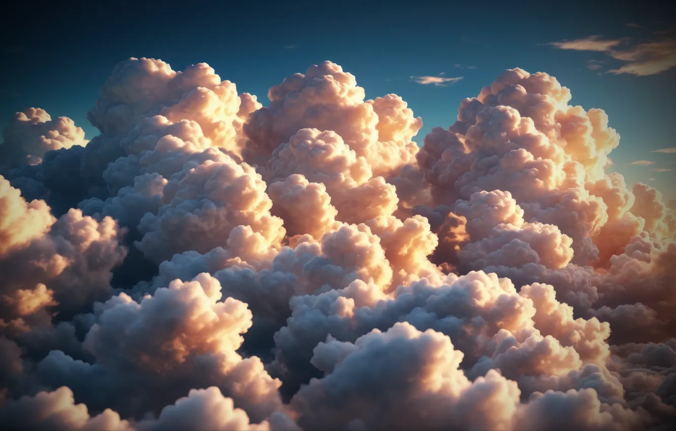 Photo wallpaper the sky, clouds, the sky in the clouds