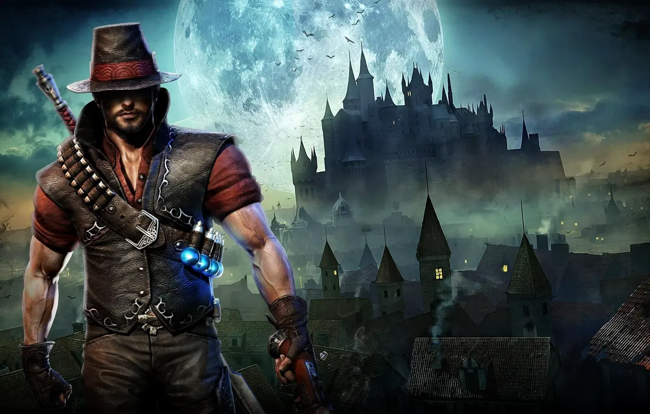 Photo wallpaper night, Action, hunter, rpg, VIctor Vran