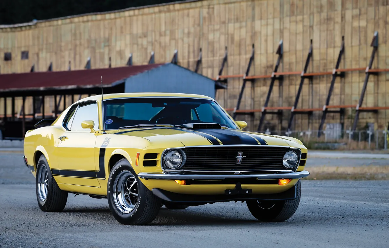 Photo wallpaper Mustang, Ford, Mustang, Boss 302, Ford, 1970
