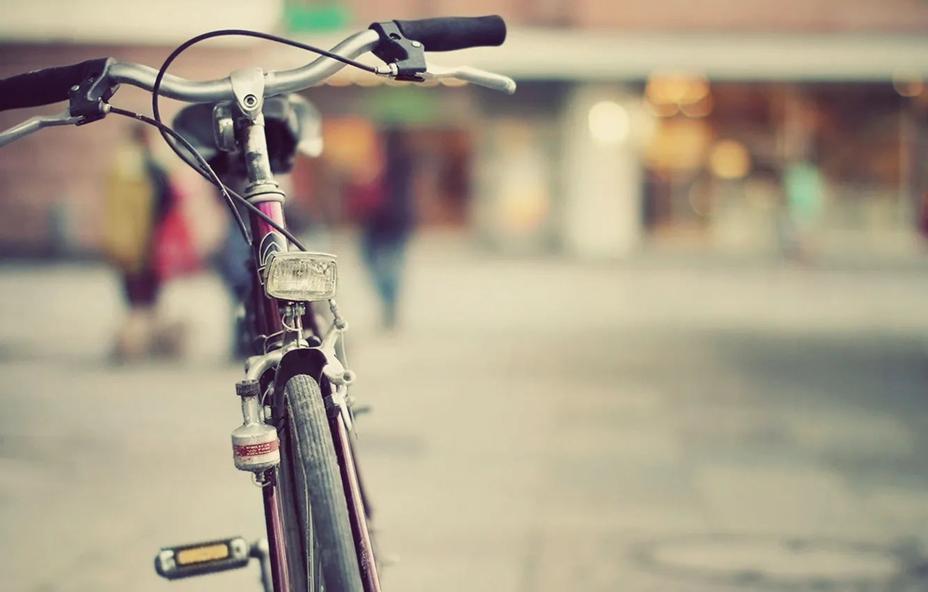 Photo wallpaper bike, the city, street, vintage, images, classic bicycle