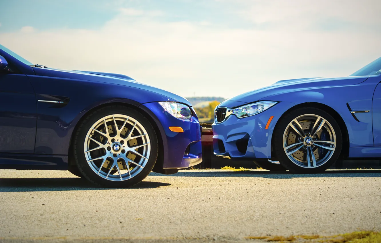 Photo wallpaper bmw, blue, e92, f80, m3