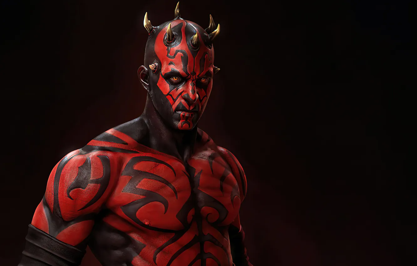 Photo wallpaper Star Wars, star wars, Darth Maul, digital art, artwork, Darth Maul