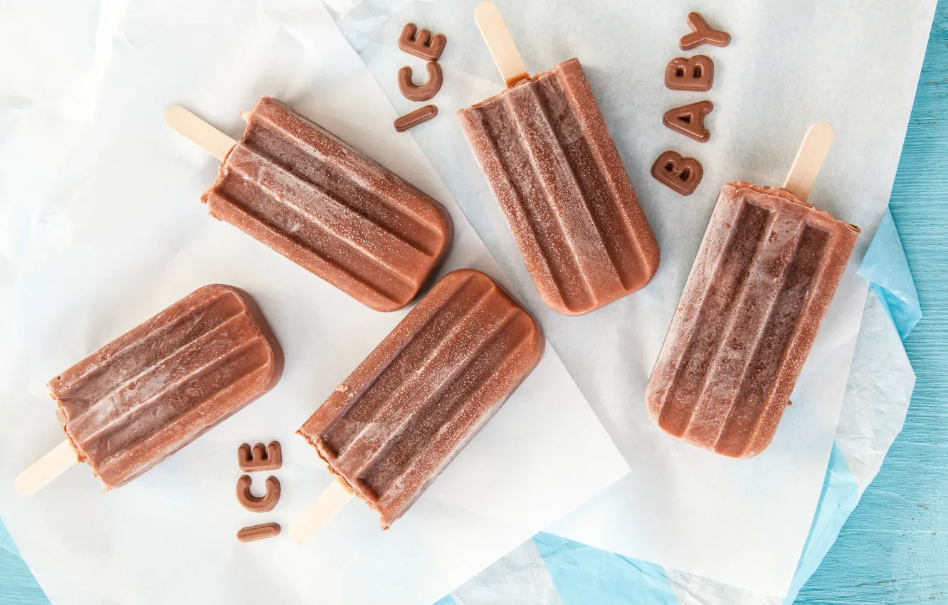 Photo wallpaper ice cream, dessert, chocolate, ice cream, сhocolate