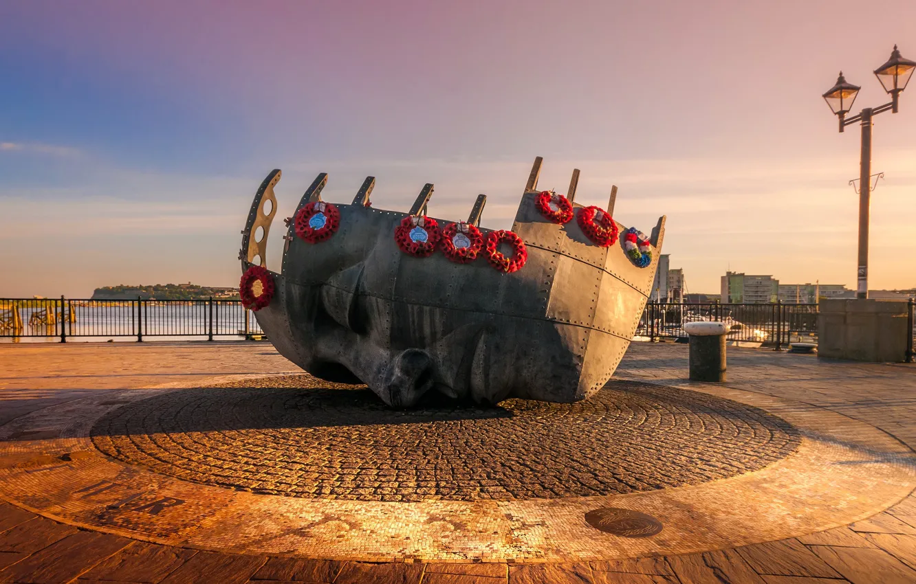 Photo wallpaper home, mask, area, lights, Wales, Cardiff