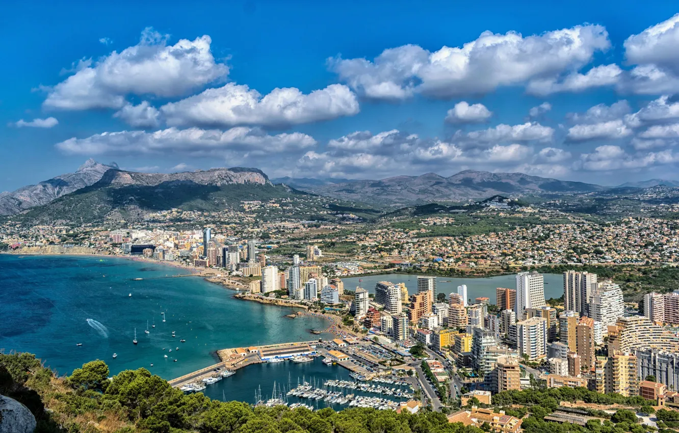 Photo wallpaper coast, home, pier, Spain, Calpe Alicante