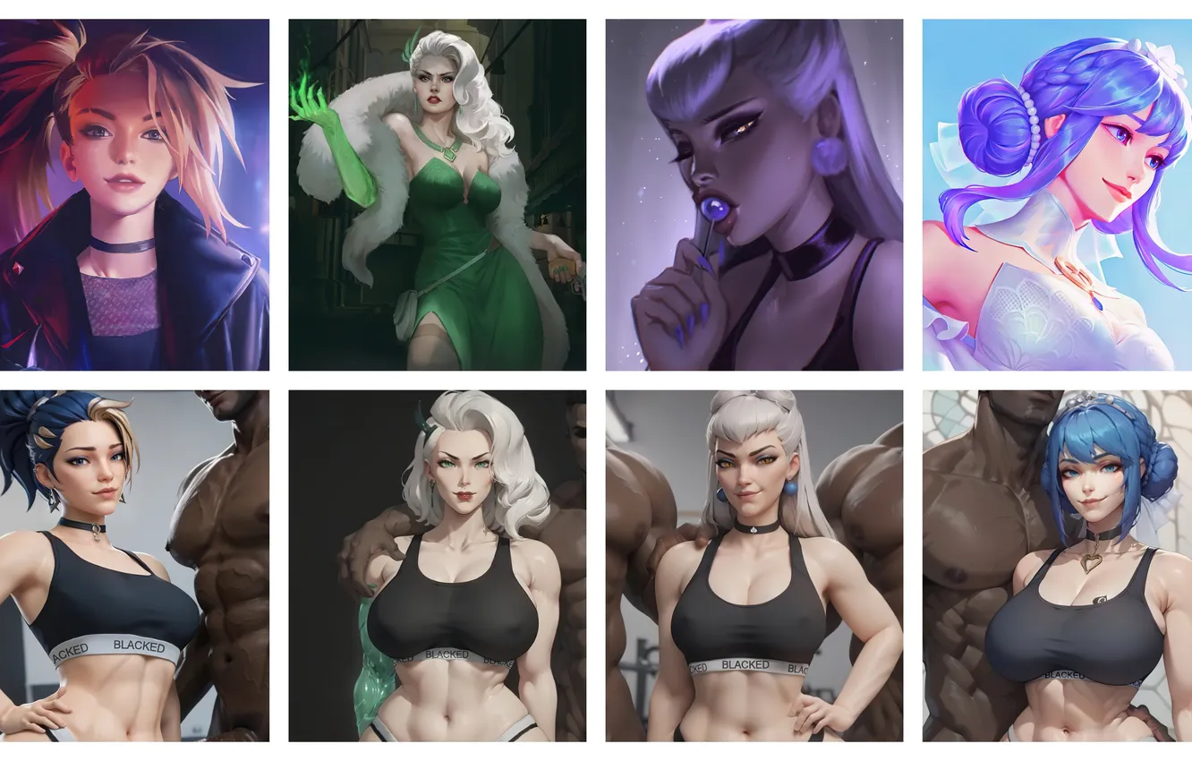 Photo wallpaper Evelynn, Game Art, game girl, Blacked, elizabeth comstock, Rule 34, I was Art