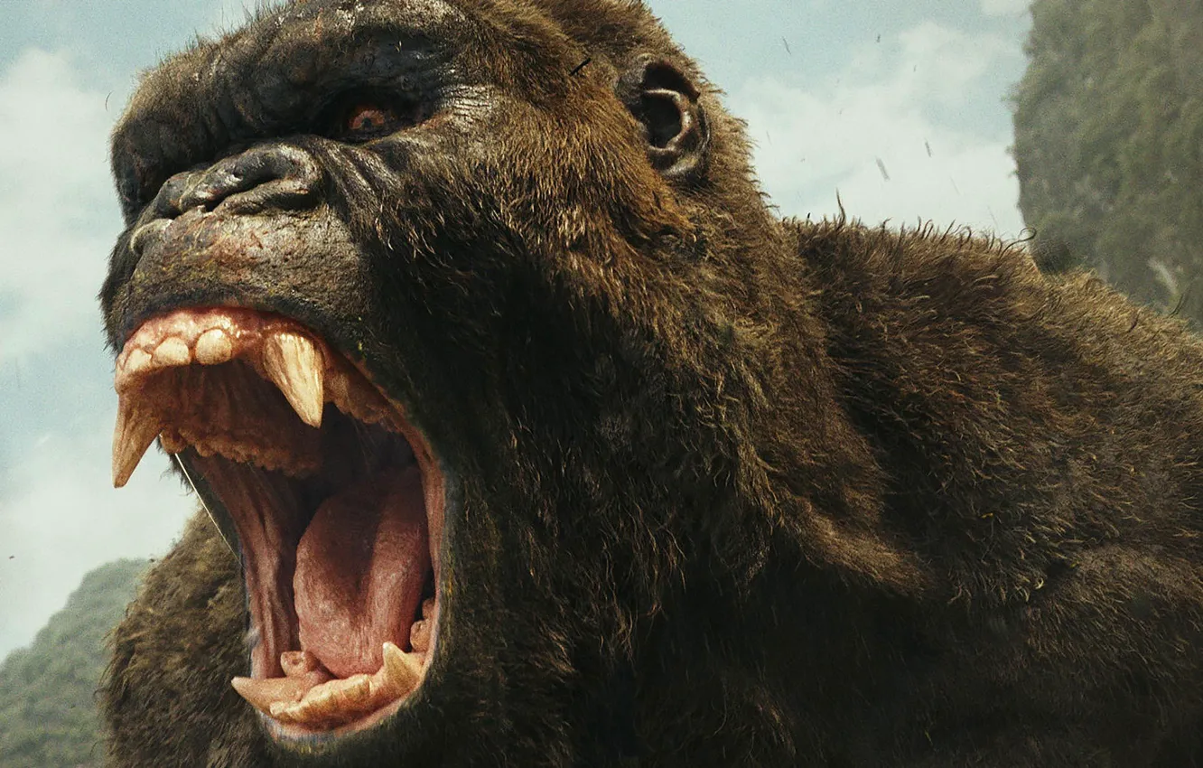 Photo wallpaper cinema, movie, gorilla, film, strong, Kong: Skull Island, Skull Island, King Kong: