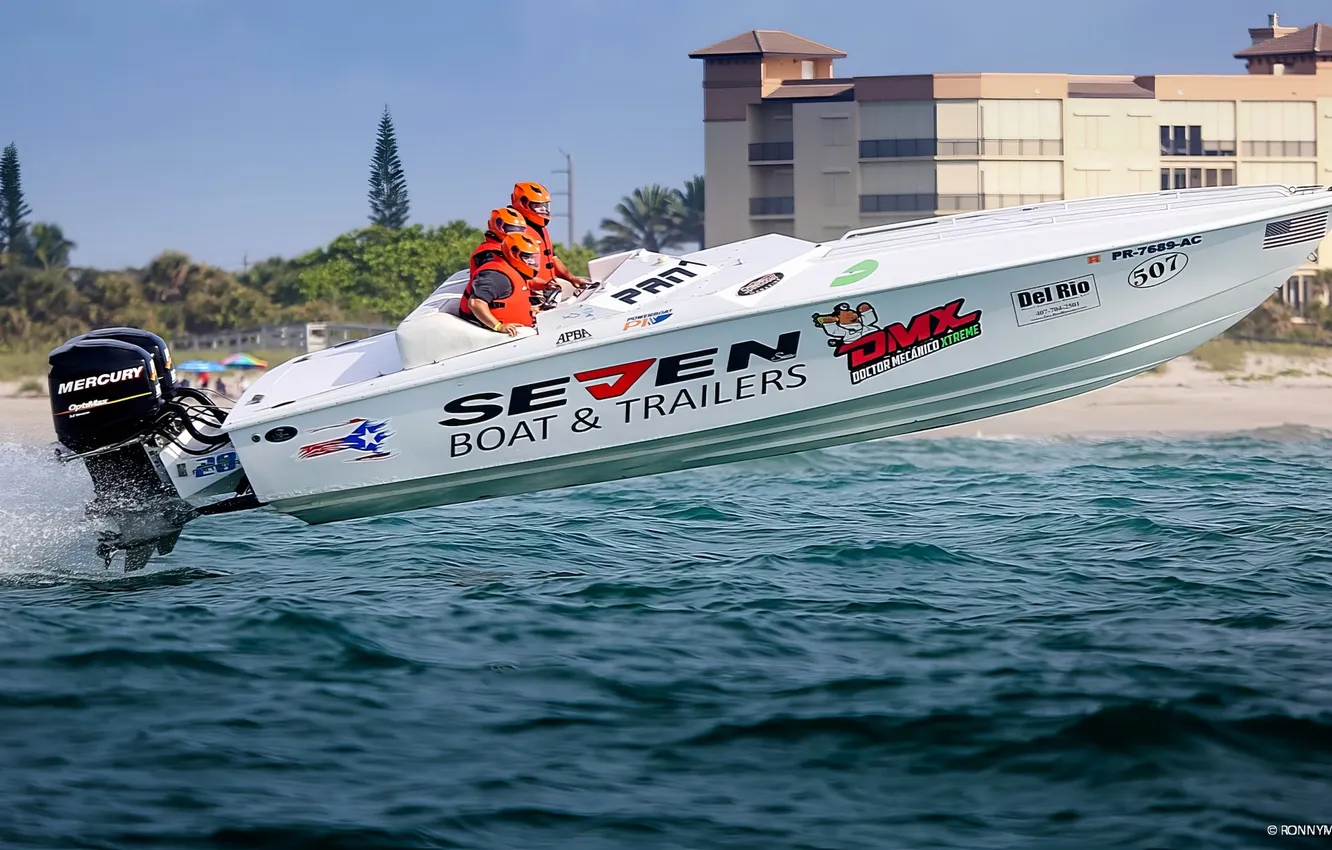 Photo wallpaper race, boat, speed