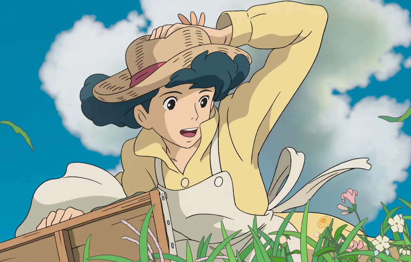 Photo wallpaper Hayao Miyazaki, Ghibli, Naoko Satomi, The wind grows stronger