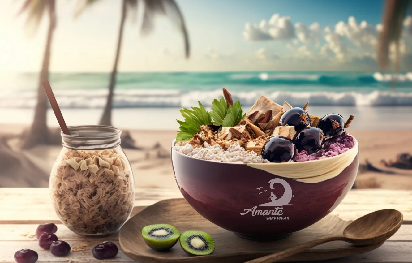 Photo wallpaper logo, beach, LOVER, ACAI