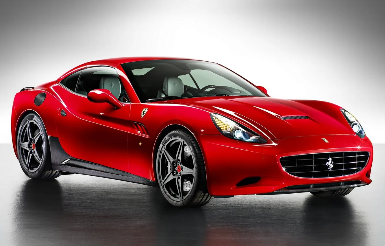 Photo wallpaper car, machine, red, CA, Desktop, before, Ferrari, red