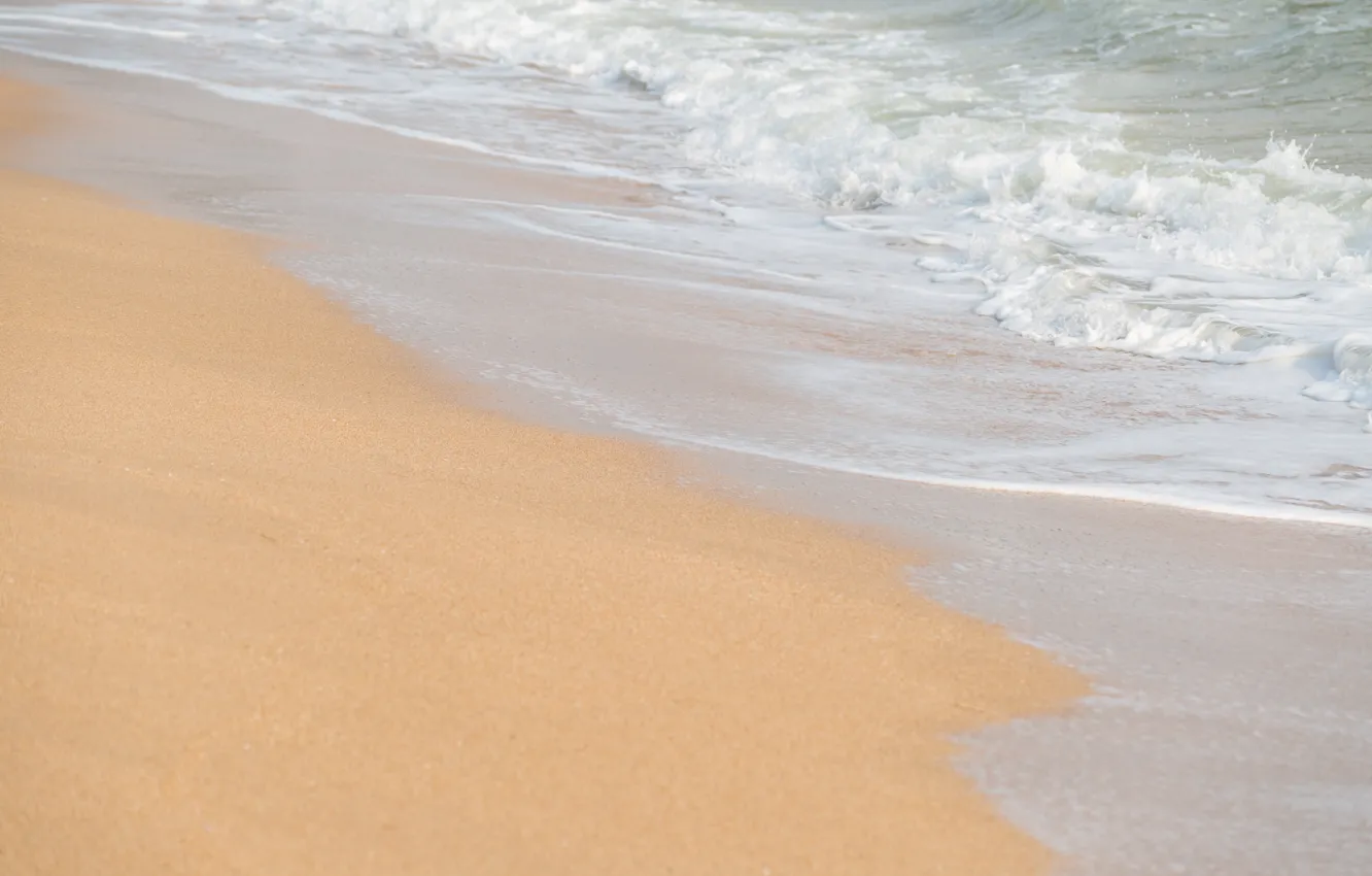 Photo wallpaper sand, sea, wave, beach, summer, shore, summer, beach