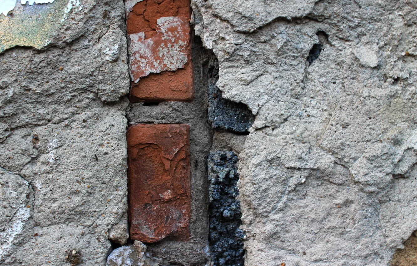 Photo wallpaper background, wall, Wallpaper, blocks, brick, the ruins, plaster, old wall