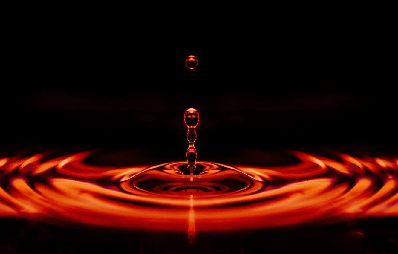 Photo wallpaper water, drops, surface, squirt, ruffle