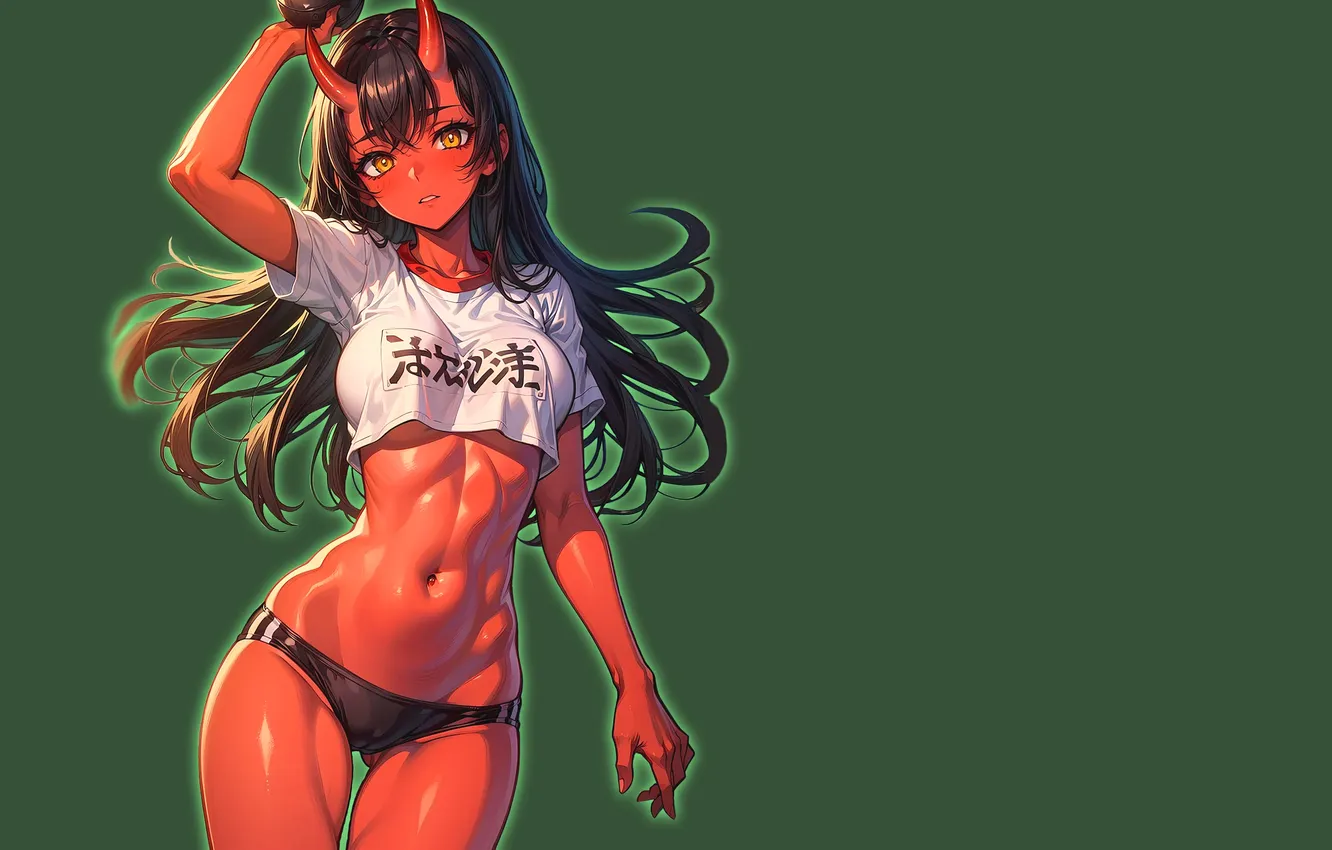 Photo wallpaper kawaii, girl, hot, panties, devil, boobs, anime, pretty