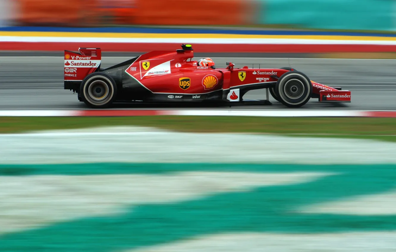 Photo wallpaper Ferrari, Formula 1, Sepang, Malaysia, Kimi Raikkonen, f14t