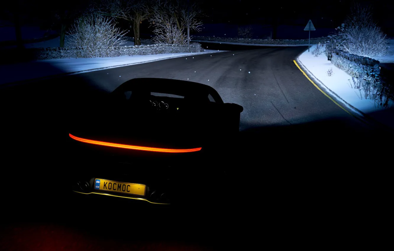 Photo wallpaper car, night, Forza 4, Porshe Carrera, Tillex
