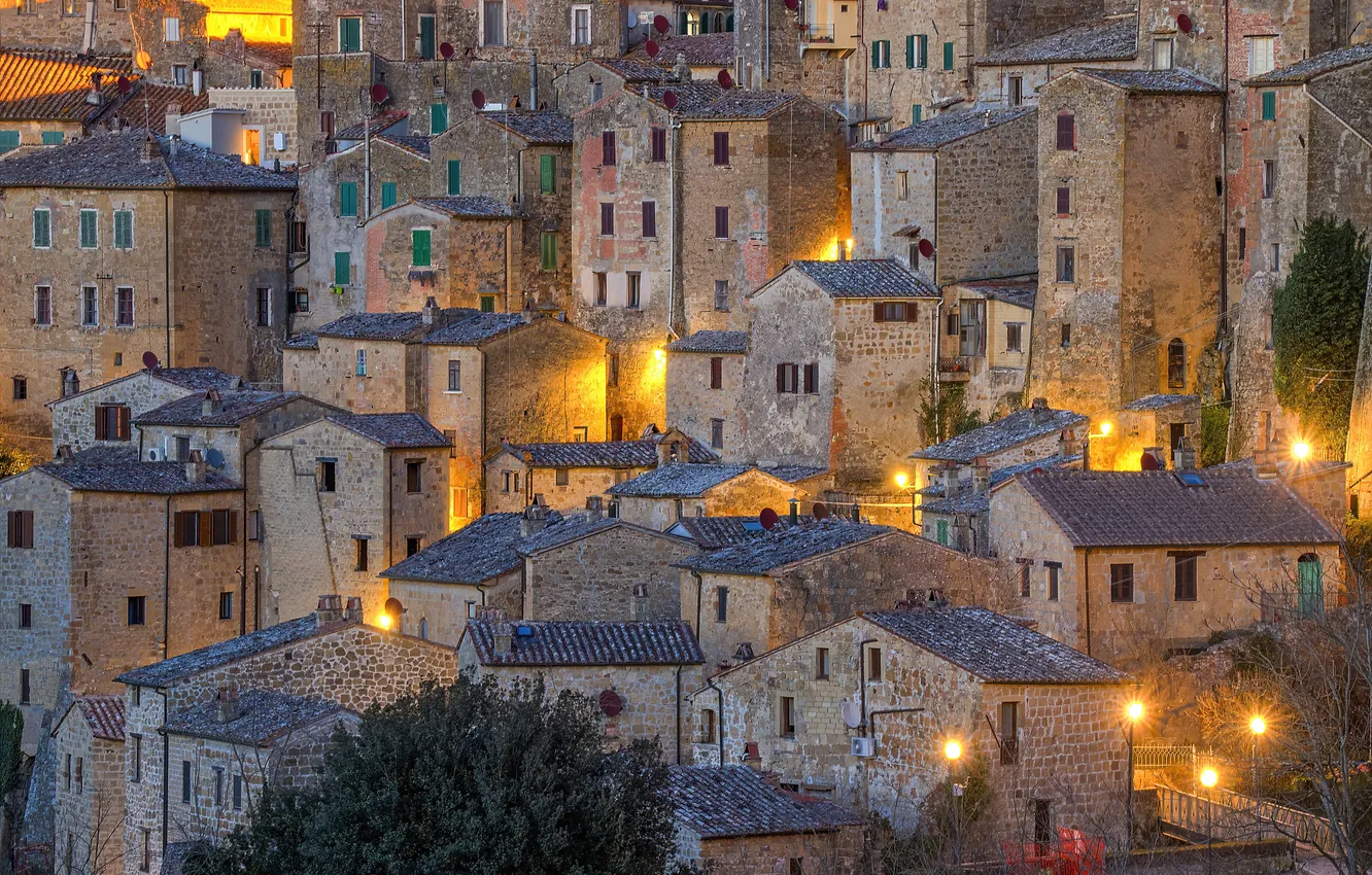 Photo wallpaper Italy, Tuscany, Sorano