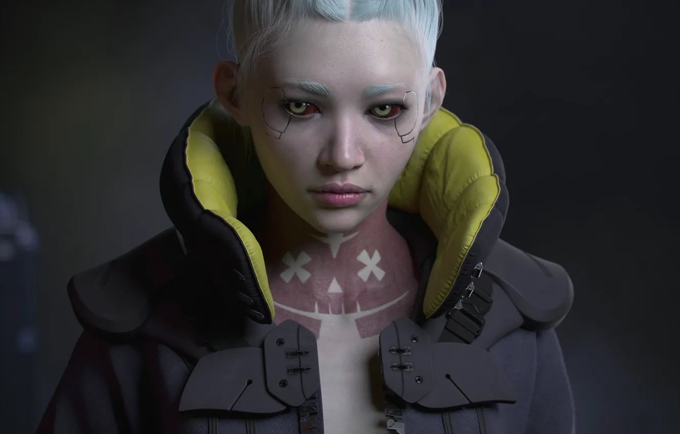 Photo wallpaper Girl, Art, Rebecca, Graphic, Cyberpunk Edgerunners