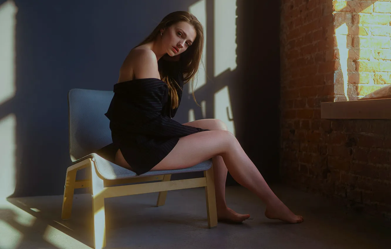 Photo wallpaper look, barefoot, legs, Lisa, Valery Makarenkov