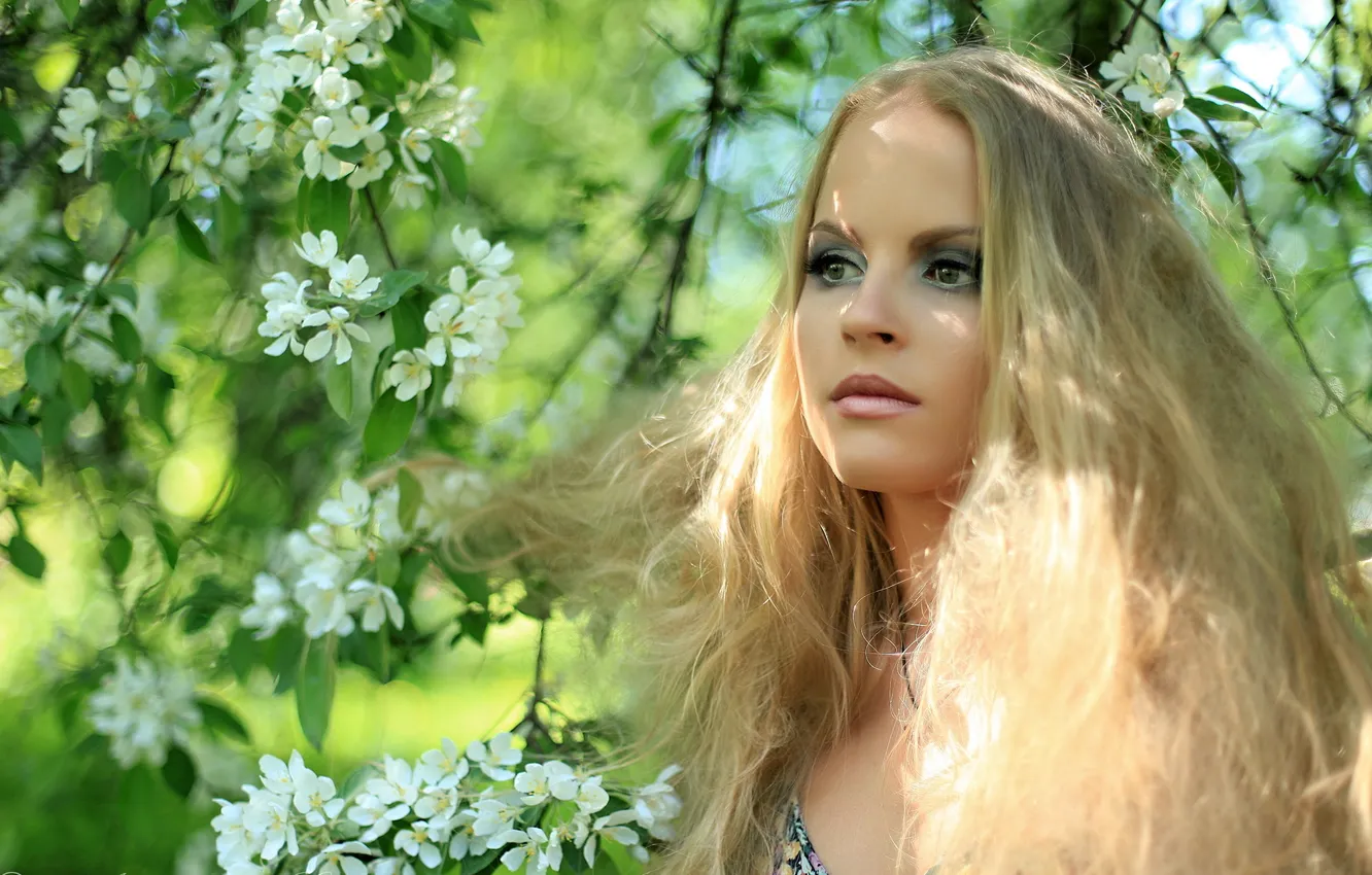 Photo wallpaper summer, girl, beauty, Apple