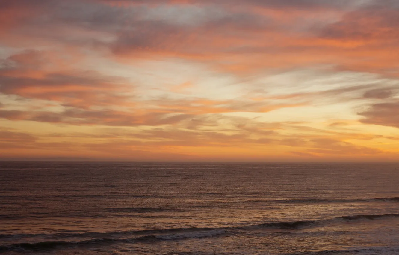 Photo wallpaper sea, wave, the sky, horizon