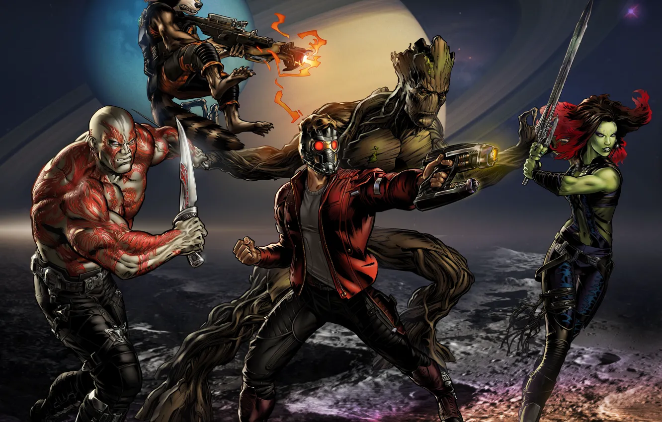 Photo wallpaper Comic, Guardians Of The Galaxy, Guardians of the Galaxy