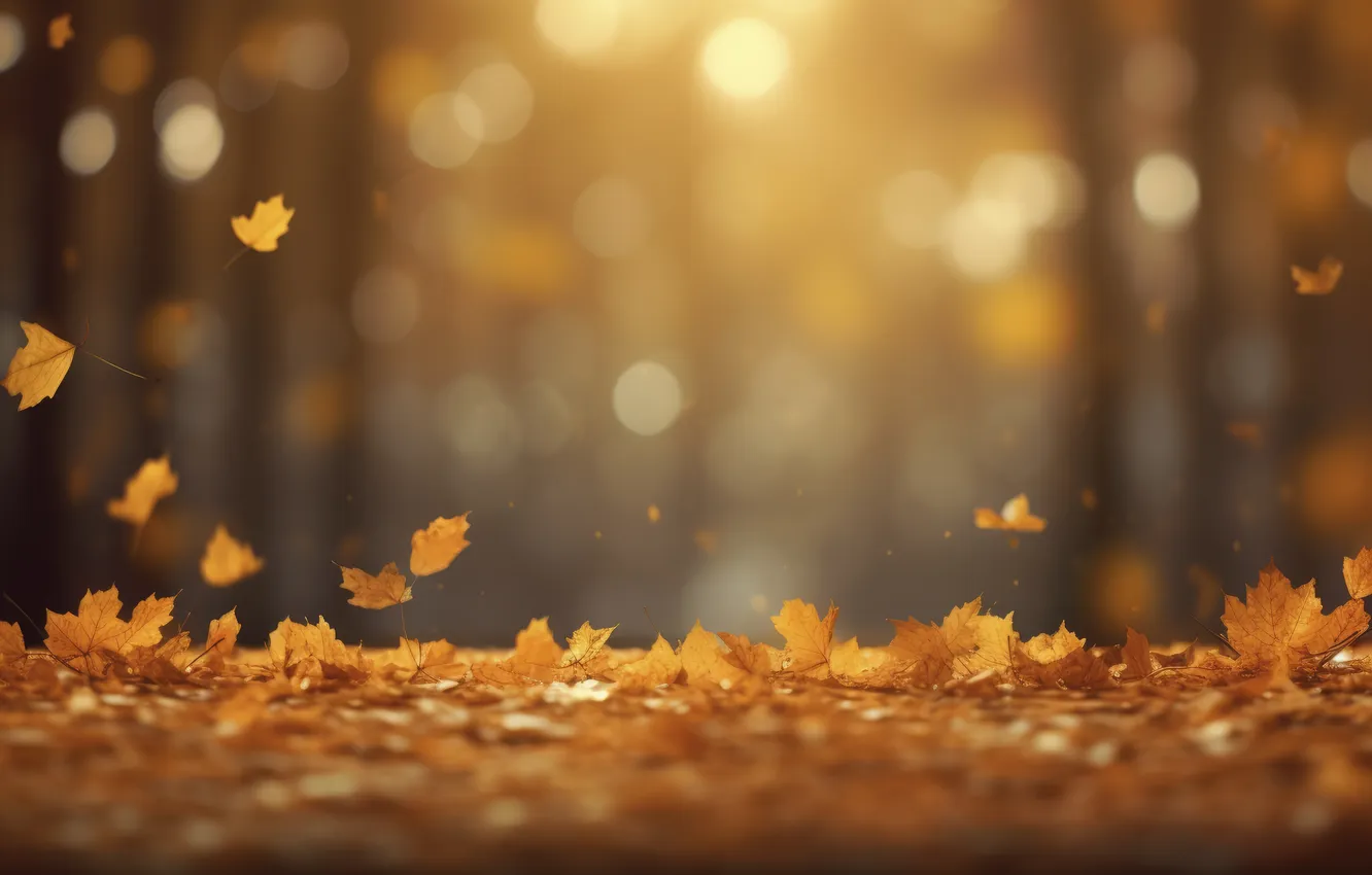 Photo wallpaper autumn, leaves, trees, background, colorful, autumn, leaves