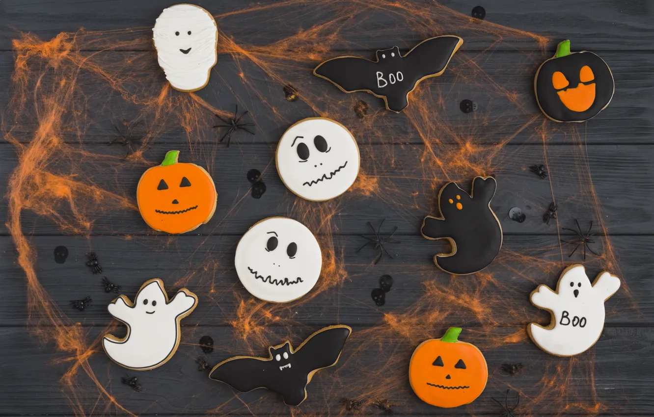Photo wallpaper Halloween, Holiday, cakes, Cookies