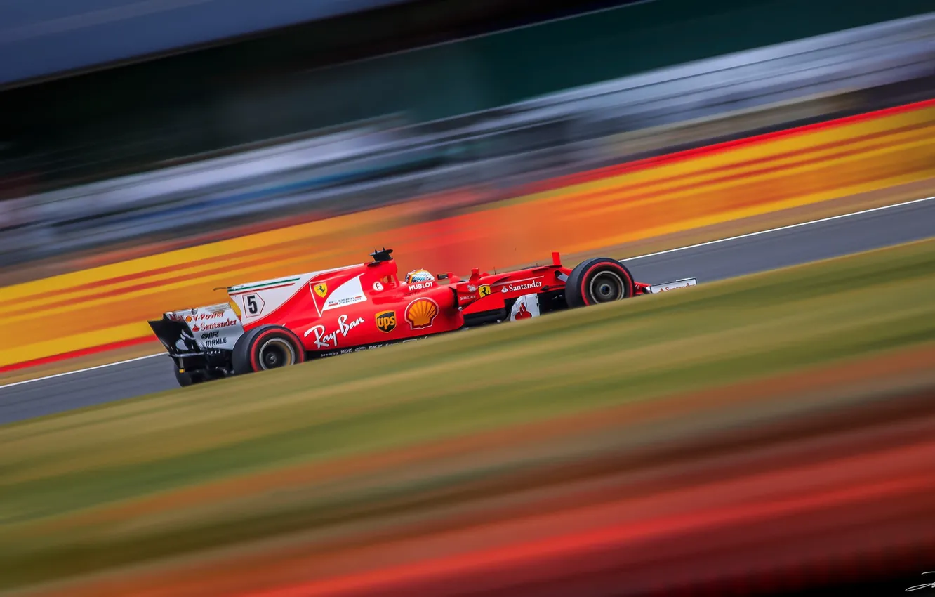 Photo wallpaper Ferrari, Sebastian Vettel, Silverstone, F1 British Grand Prix 2017