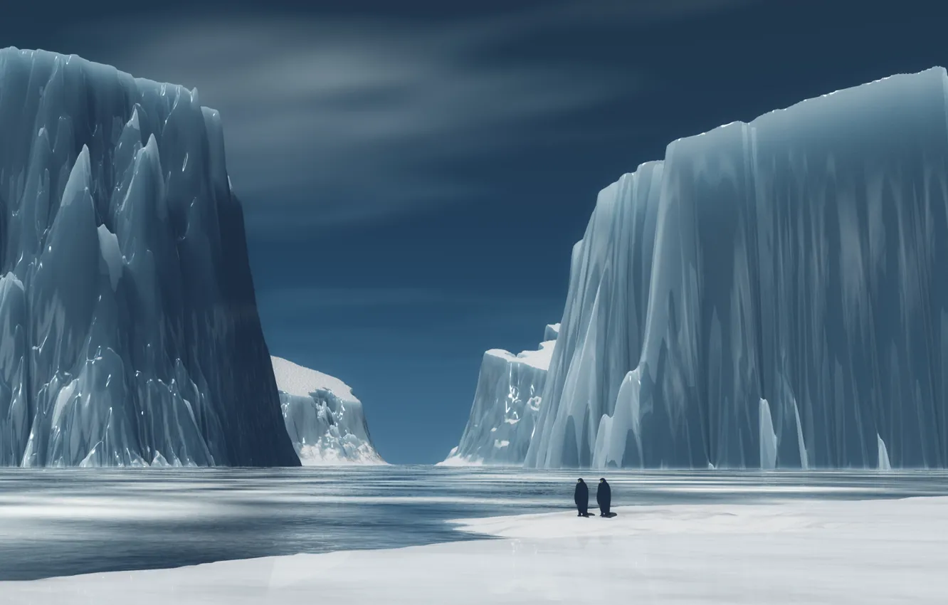 Photo wallpaper ice, nature, North