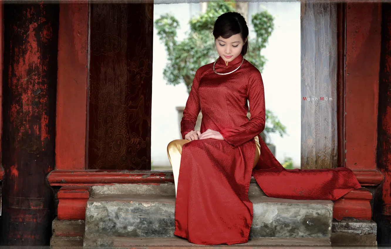 Photo wallpaper girl, beauty, Asian