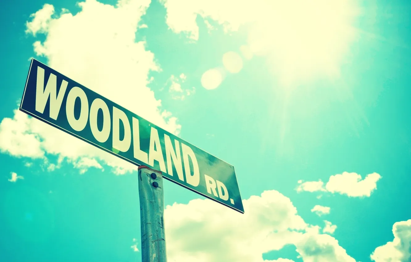 Photo wallpaper the sky, the sun, the inscription, plate