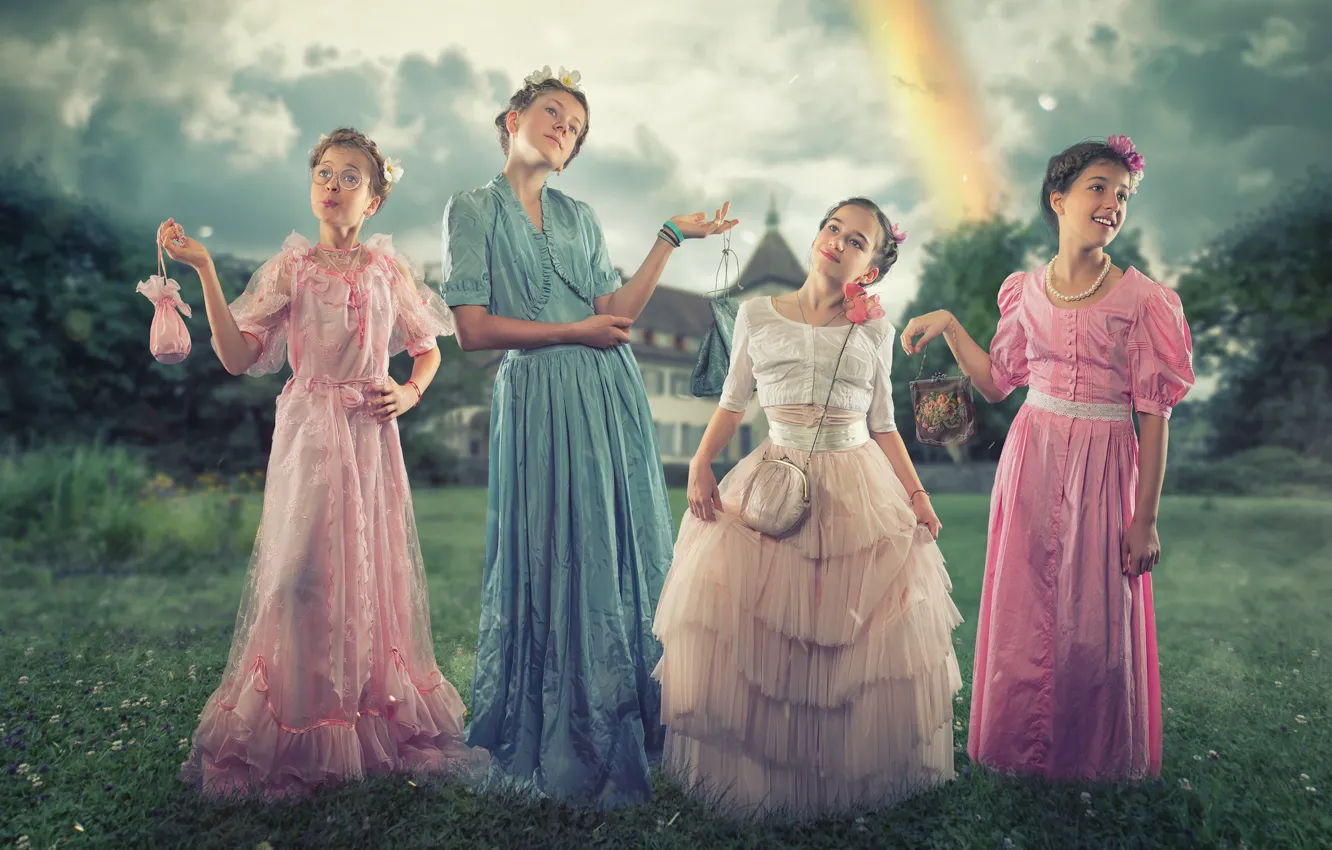 Photo wallpaper pose, background, girl