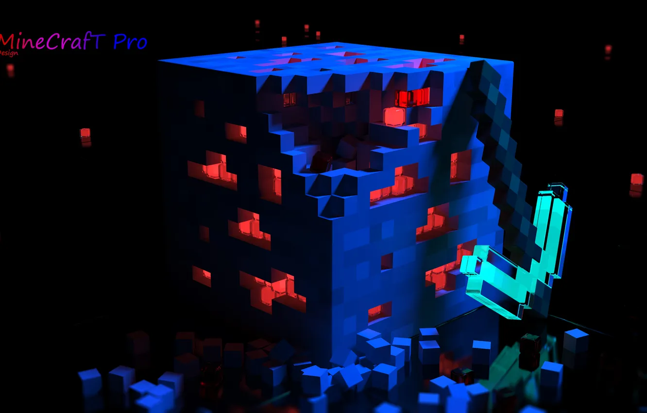 Photo wallpaper minecraft, minecraft, redstone, Minecarft Design Pro