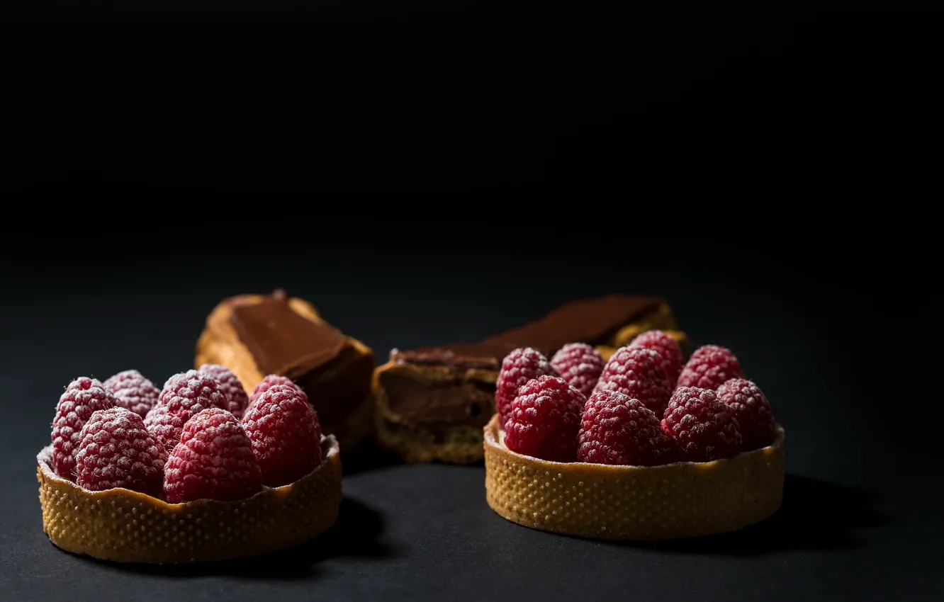 Photo wallpaper berries, chocolate, cookies